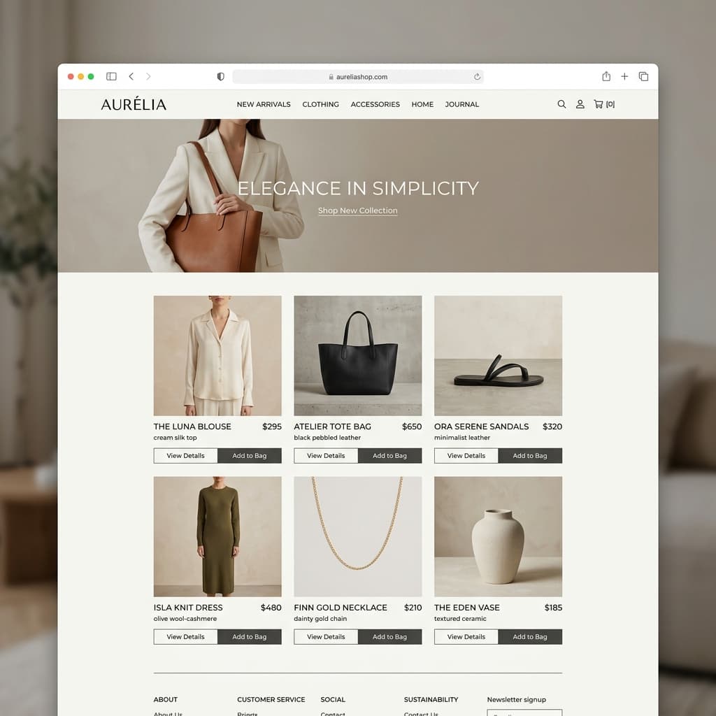 E-commerce storefront